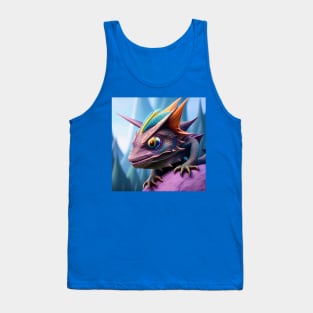 Baby Purple Dragon with Rainbow Fins Tank Top